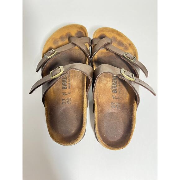 Birkenstock Bronze Birko Flor Mayari Toe Thong Adjust Sandal 37 Reg-Wide 6-6.5 - Picture 9 of 9